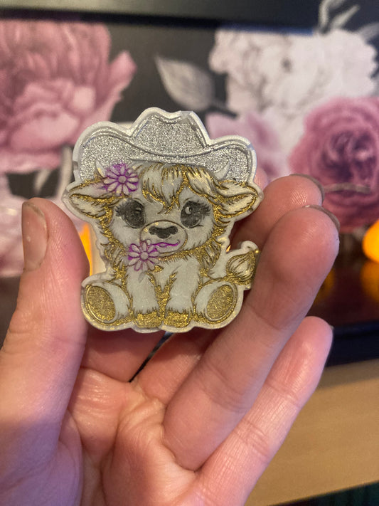 Cow with hat wax melt